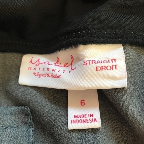 ISABEL maternity gray crossover panel pants 6 - Picture 7 of 11